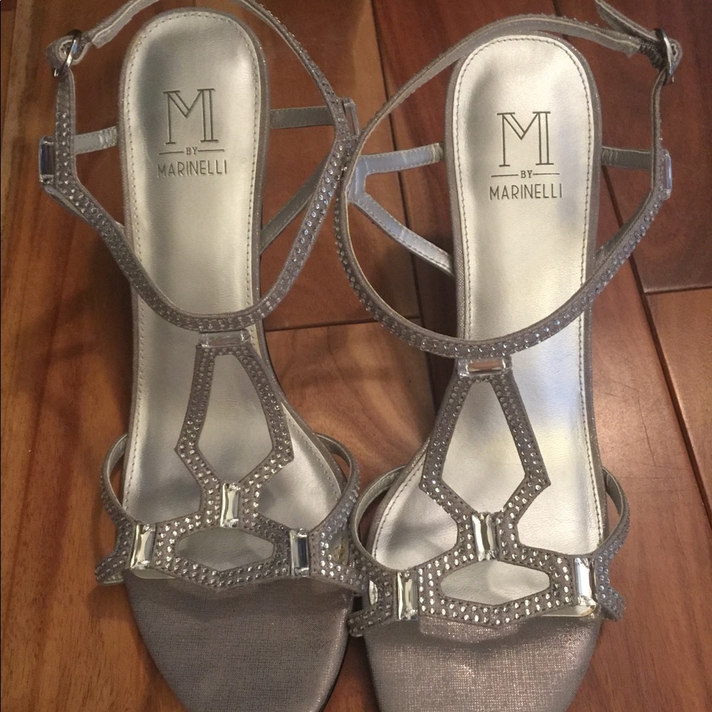 Silver dress shoes